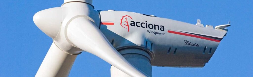 Acciona energía clientes visión de un aerogenerador de acciona energía